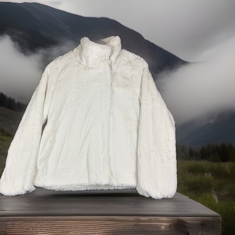Patagonia Pelage Jacket Women’s S Birch White High Pile Fleece Faux Fur Coat